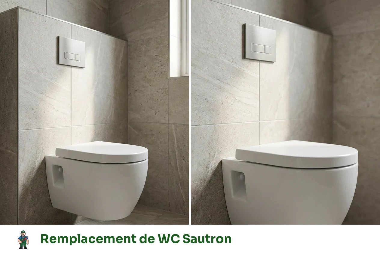 Remplacement de WC à Sautron
