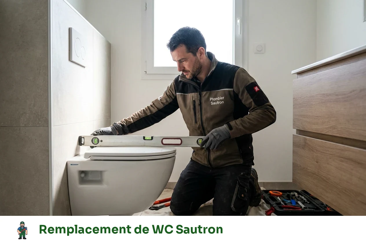Remplacement de WC à Sautron